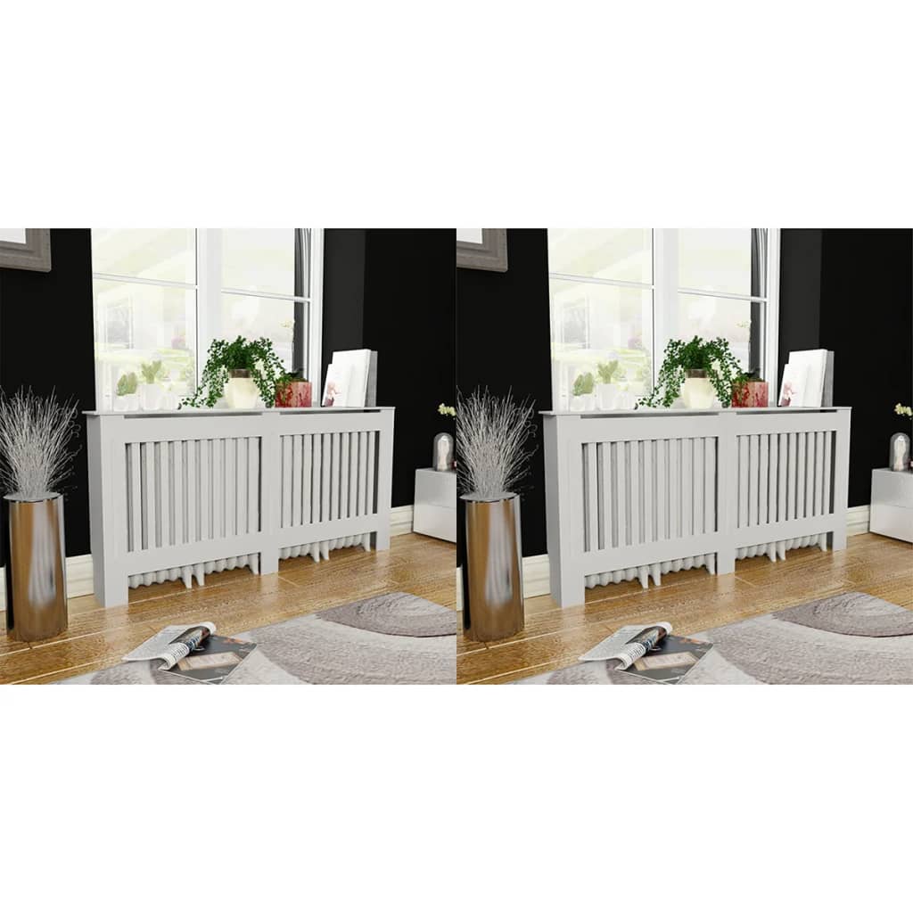 Radiatorombouw 2 st 172 cm MDF wit Accessoires voor radiators | Creëer jouw Trendy Thuis | Gratis bezorgd & Retour | Trendy.nl