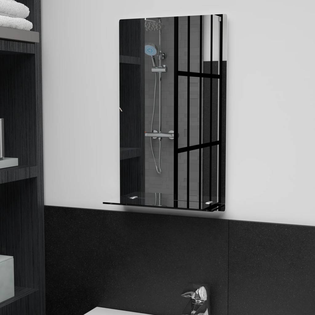 Wandspiegel met schap 30x50 cm gehard glas Spiegels | Creëer jouw Trendy Thuis | Gratis bezorgd & Retour | Trendy.nl