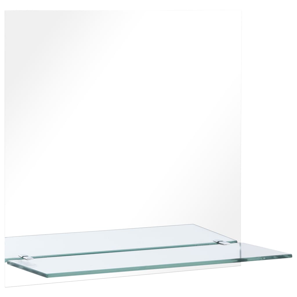 Wandspiegel met schap 60x60 cm gehard glas Spiegels | Creëer jouw Trendy Thuis | Gratis bezorgd & Retour | Trendy.nl