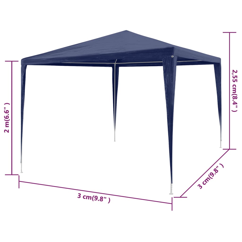 Partytent 3x3 m blauw Partytenten & prieëlen | Creëer jouw Trendy Thuis | Gratis bezorgd & Retour | Trendy.nl