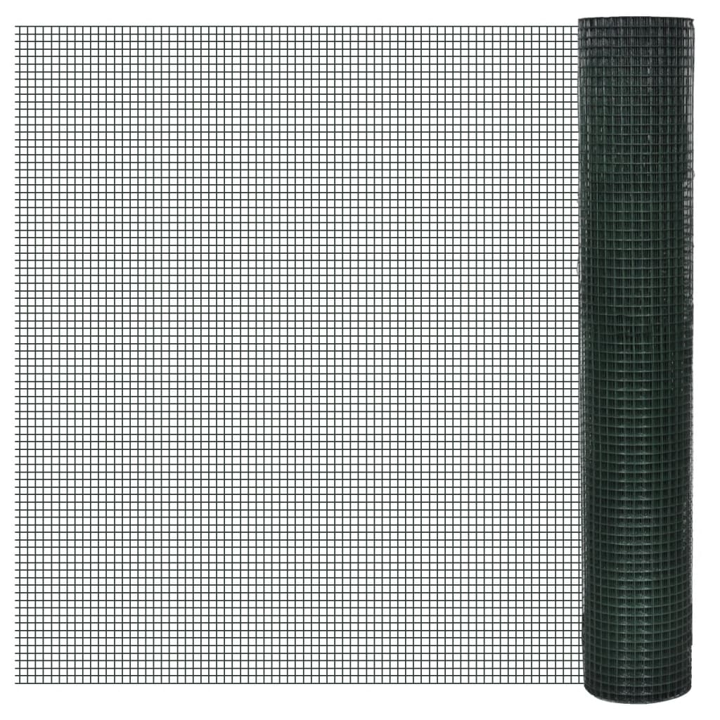 Kippengaas 10x1 m gegalvaniseerd staal met PVC-coating groen Schuttingen & hekwerken | Creëer jouw Trendy Thuis | Gratis bezorgd & Retour | Trendy.nl