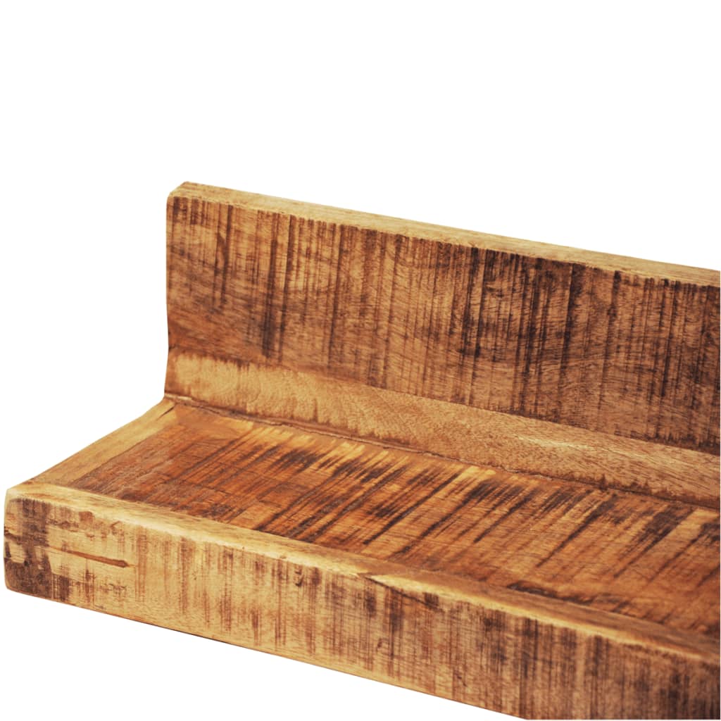 Wandschappen 2 st massief hout Wandplanken | Creëer jouw Trendy Thuis | Gratis bezorgd & Retour | Trendy.nl