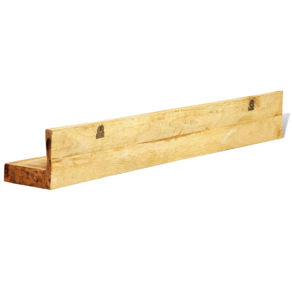 Wandschappen 2 st massief hout Wandplanken | Creëer jouw Trendy Thuis | Gratis bezorgd & Retour | Trendy.nl