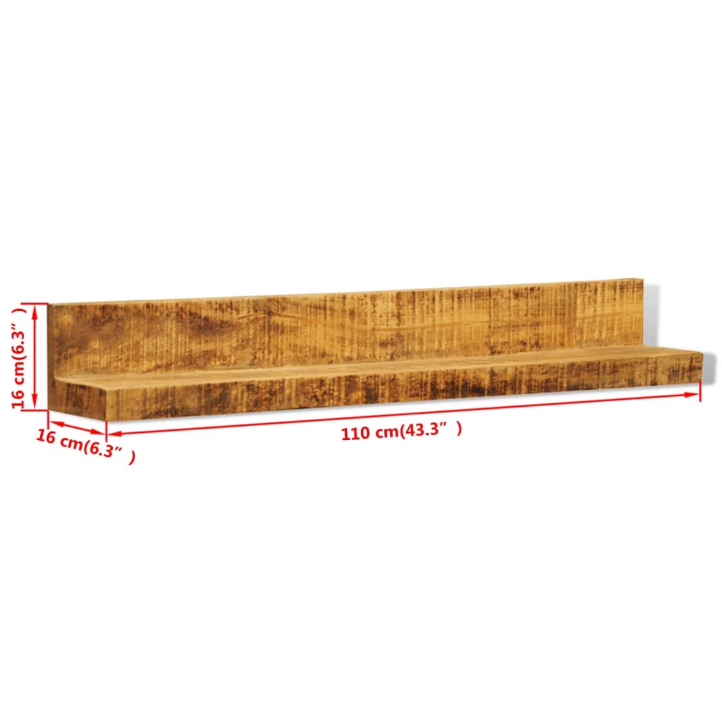 Wandschappen 2 st massief hout Wandplanken | Creëer jouw Trendy Thuis | Gratis bezorgd & Retour | Trendy.nl