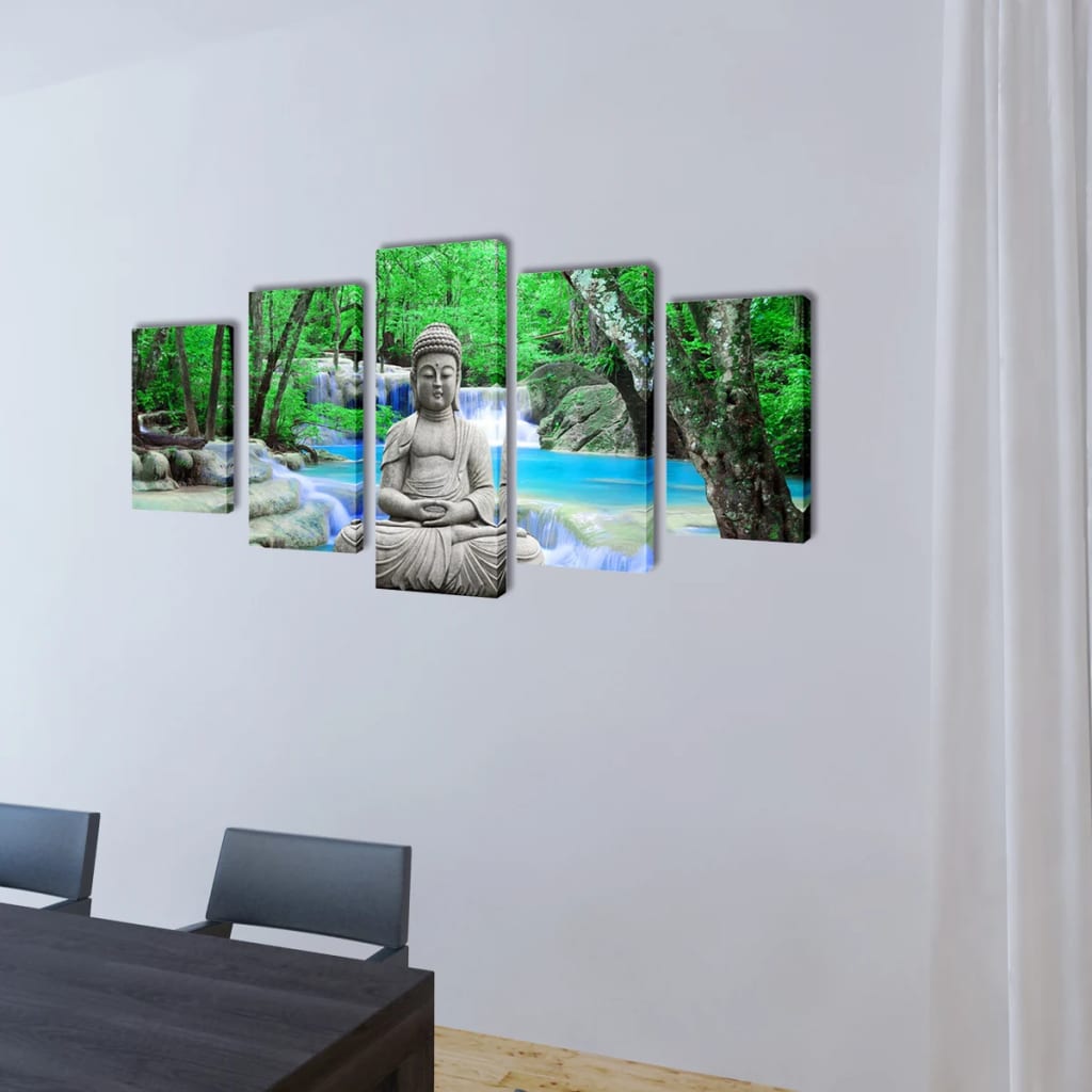 Canvas muurdruk set buddha 200 x 100 cm Posters, prenten & kunstwerken | Creëer jouw Trendy Thuis | Gratis bezorgd & Retour | Trendy.nl