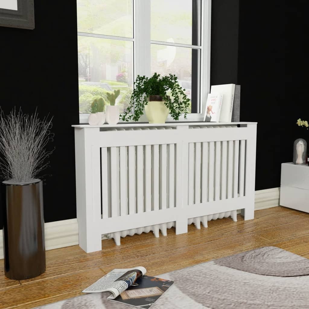 Radiatorombouw 152 cm MDF wit Accessoires voor radiators | Creëer jouw Trendy Thuis | Gratis bezorgd & Retour | Trendy.nl