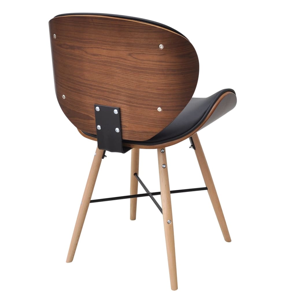 Eetkamerstoelen 4 st gebogen hout en kunstleer Eetkamerstoelen | Creëer jouw Trendy Thuis | Gratis bezorgd & Retour | Trendy.nl