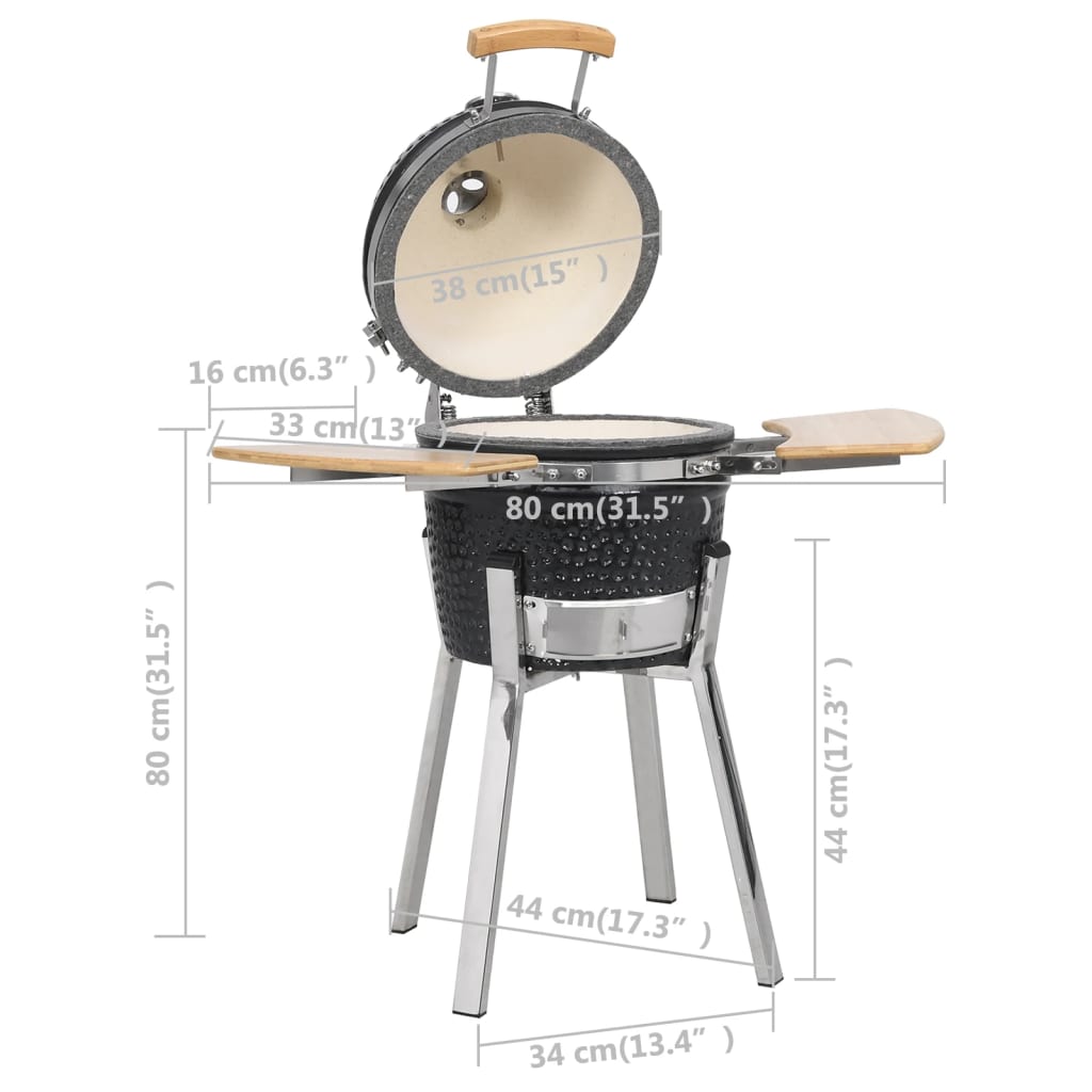 Kamado barbecue 81 cm keramiek Barbecues | Creëer jouw Trendy Thuis | Gratis bezorgd & Retour | Trendy.nl