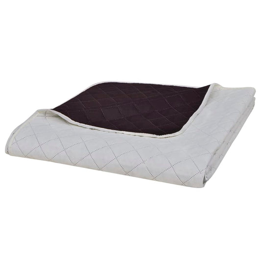 Bedsprei gewatteerd dubbelzijdig 220x240 cm beige/bruin Dekbedden | Creëer jouw Trendy Thuis | Gratis bezorgd & Retour | Trendy.nl