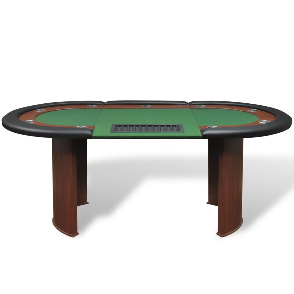 Pokertafel voor 10 personen met dealervak en fichebak groen Poker- & spellentafels | Creëer jouw Trendy Thuis | Gratis bezorgd & Retour | Trendy.nl