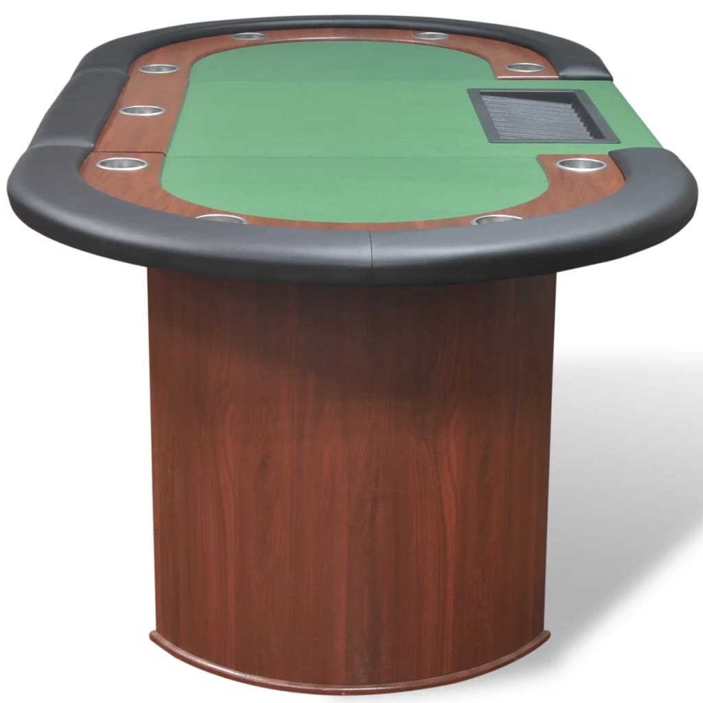 Pokertafel voor 10 personen met dealervak en fichebak groen Poker- & spellentafels | Creëer jouw Trendy Thuis | Gratis bezorgd & Retour | Trendy.nl