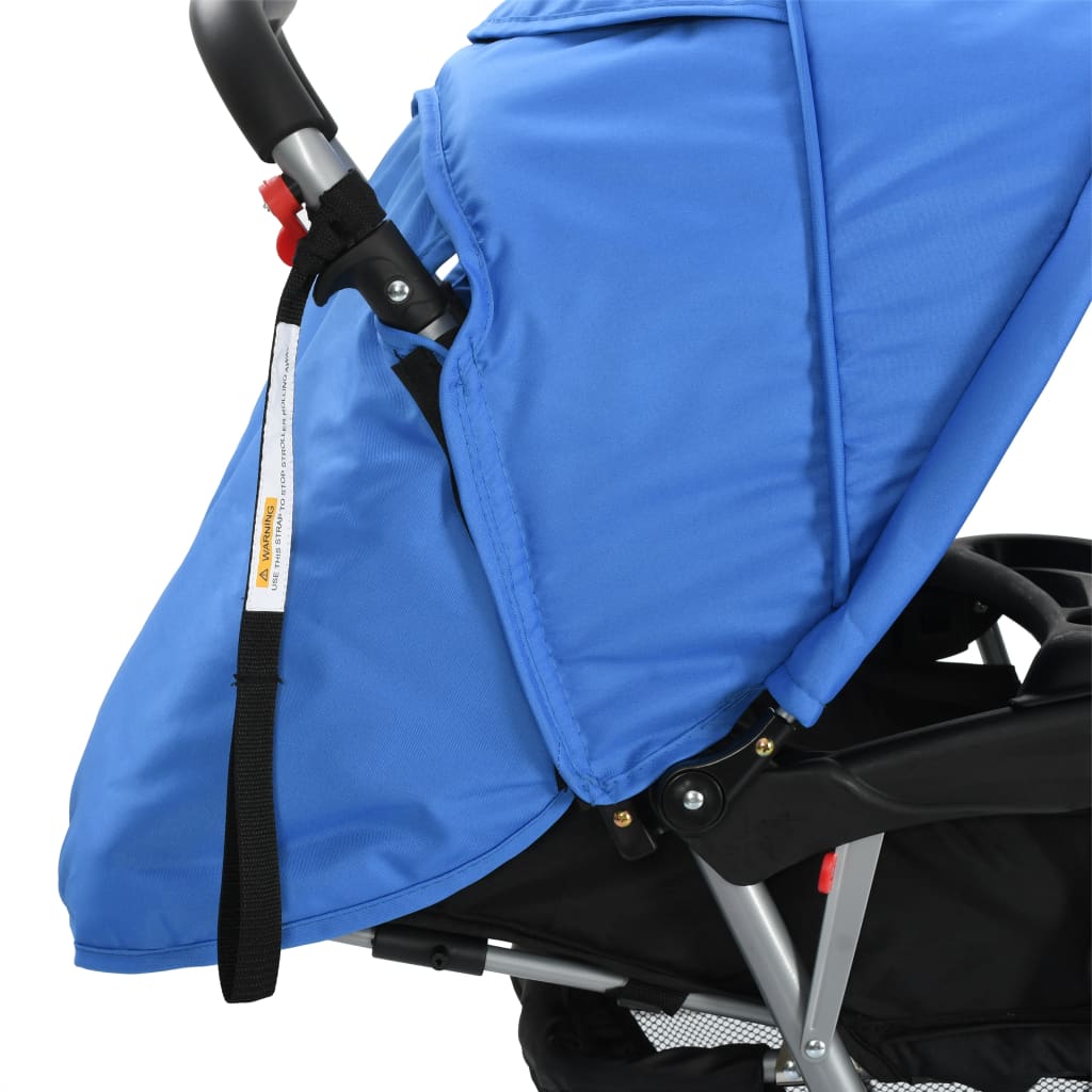 Kinderwagen dubbel staal blauw en zwart Wandelwagens | Creëer jouw Trendy Thuis | Gratis bezorgd & Retour | Trendy.nl