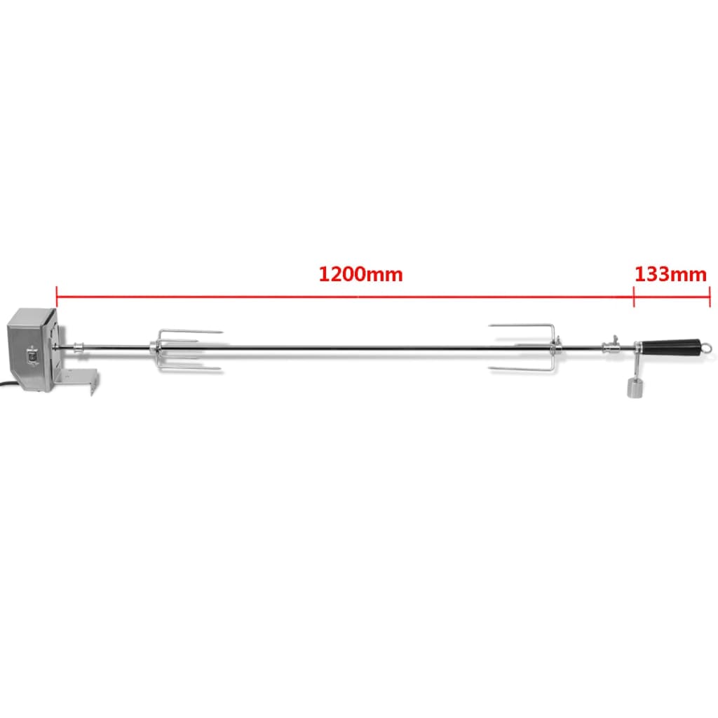 BBQ Draaispit met professionele motor staal 1200 mm Grillovens & spitten | Creëer jouw Trendy Thuis | Gratis bezorgd & Retour | Trendy.nl