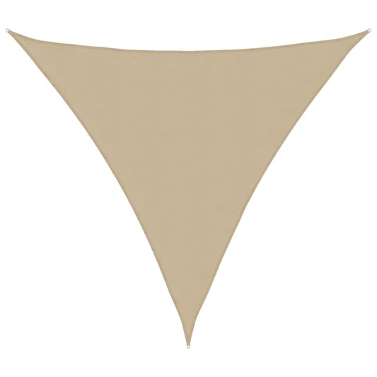 Zonnescherm driehoekig 3,6x3,6x3,6 m oxford stof beige