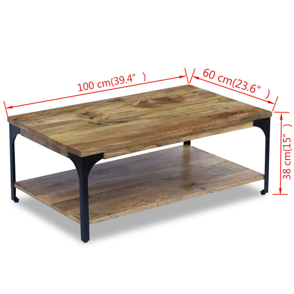 Salontafel 100x60x38 cm mangohout Salontafels | Creëer jouw Trendy Thuis | Gratis bezorgd & Retour | Trendy.nl