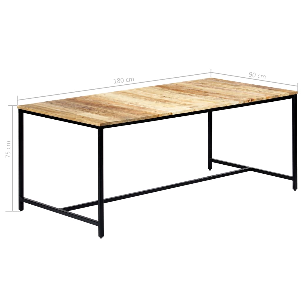 Trendy Eettafel 180x90x75 cm massief ruw mangohout Eettafels | Creëer jouw Trendy Thuis | Gratis bezorgd & Retour | Trendy.nl