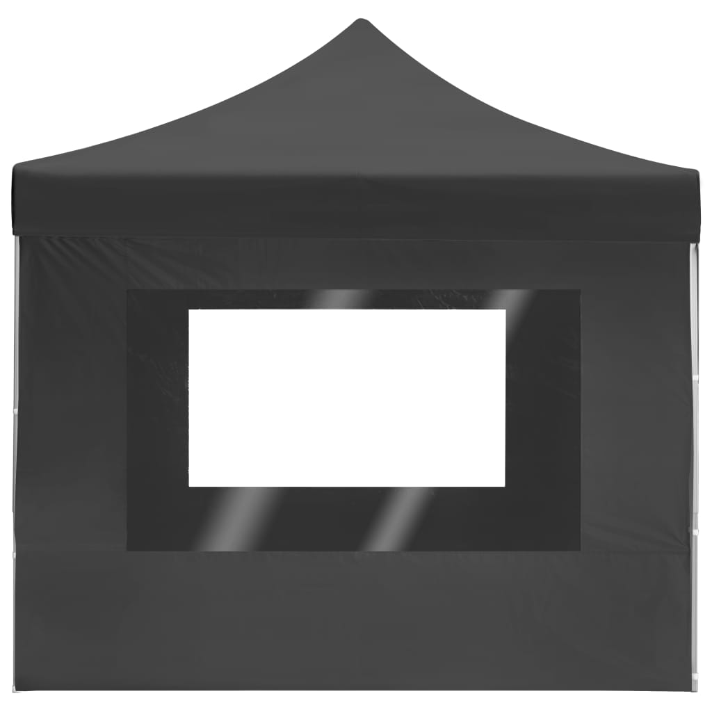 Partytent inklapbaar met wanden 4,5x3 m aluminium antraciet