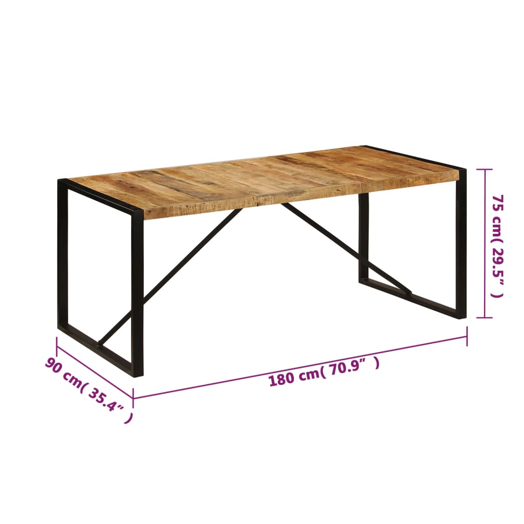 Trendy Eettafel 180x90x75 cm massief mangohout Eettafels | Creëer jouw Trendy Thuis | Gratis bezorgd & Retour | Trendy.nl