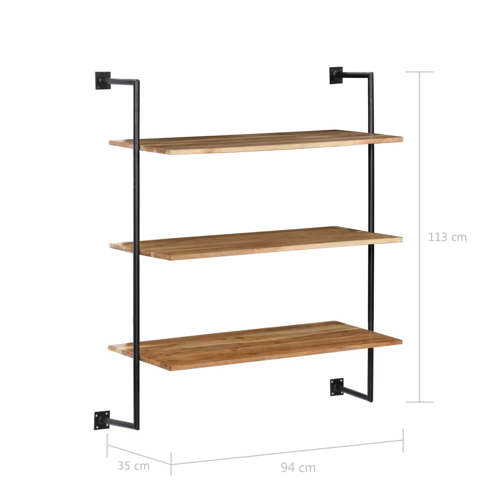 Wandschap 94x35x113 cm massief acaciahout