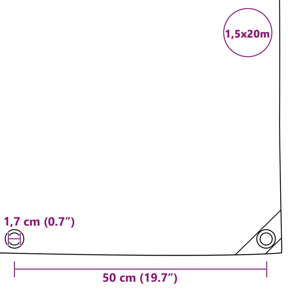 Dekzeil 650 g/m² 1,5x20 m grijs Afdekdoeken | Creëer jouw Trendy Thuis | Gratis bezorgd & Retour | Trendy.nl