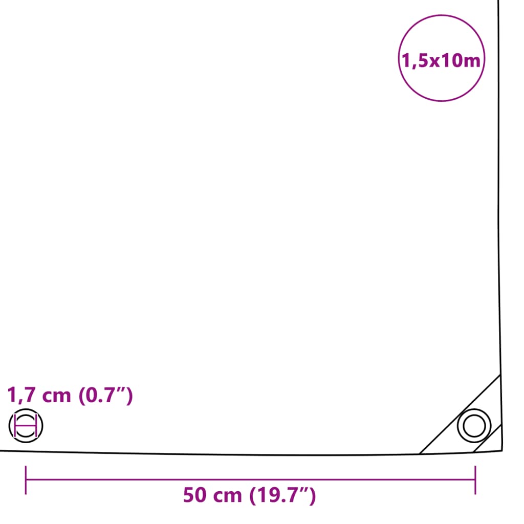 Dekzeil 650 g/m² 1,5x10 m wit Afdekdoeken | Creëer jouw Trendy Thuis | Gratis bezorgd & Retour | Trendy.nl