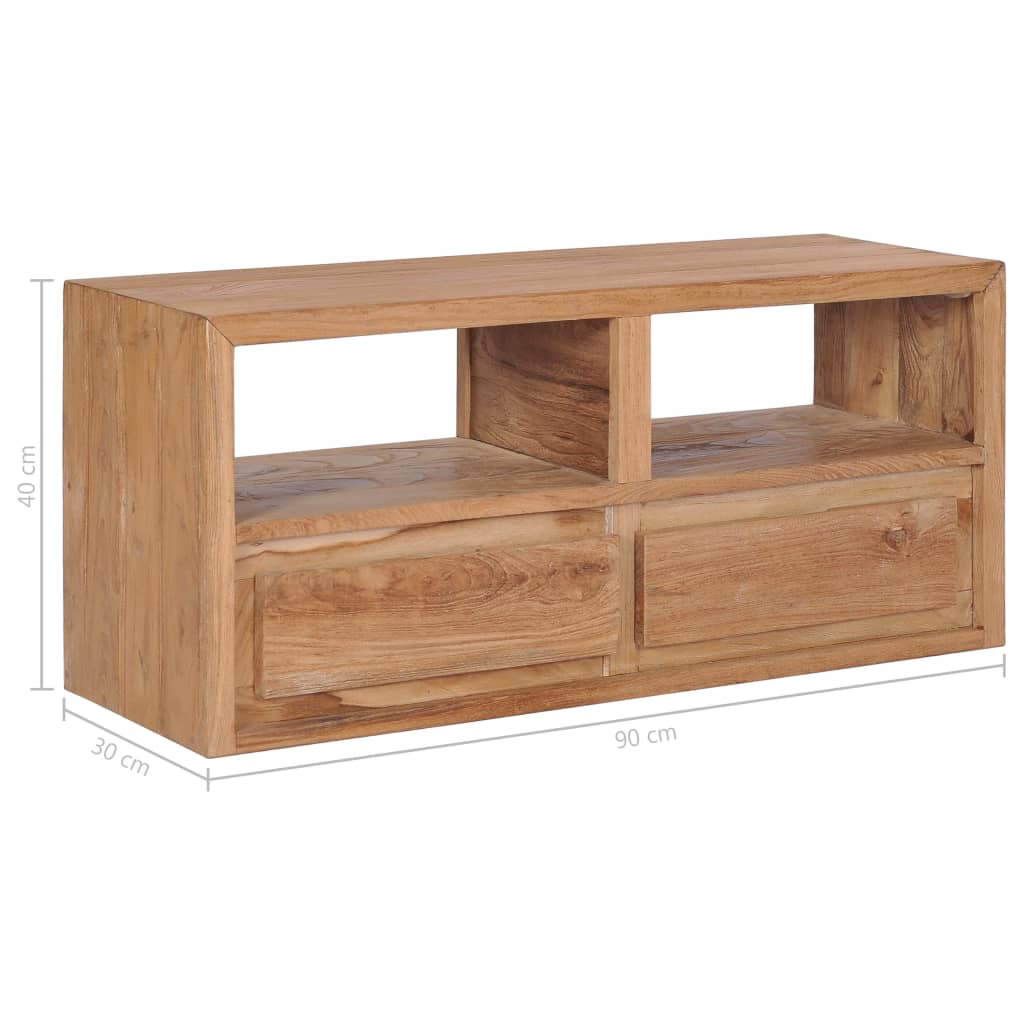 Tv-meubel 90x30x40 cm massief teakhout Tv-meubels | Creëer jouw Trendy Thuis | Gratis bezorgd & Retour | Trendy.nl