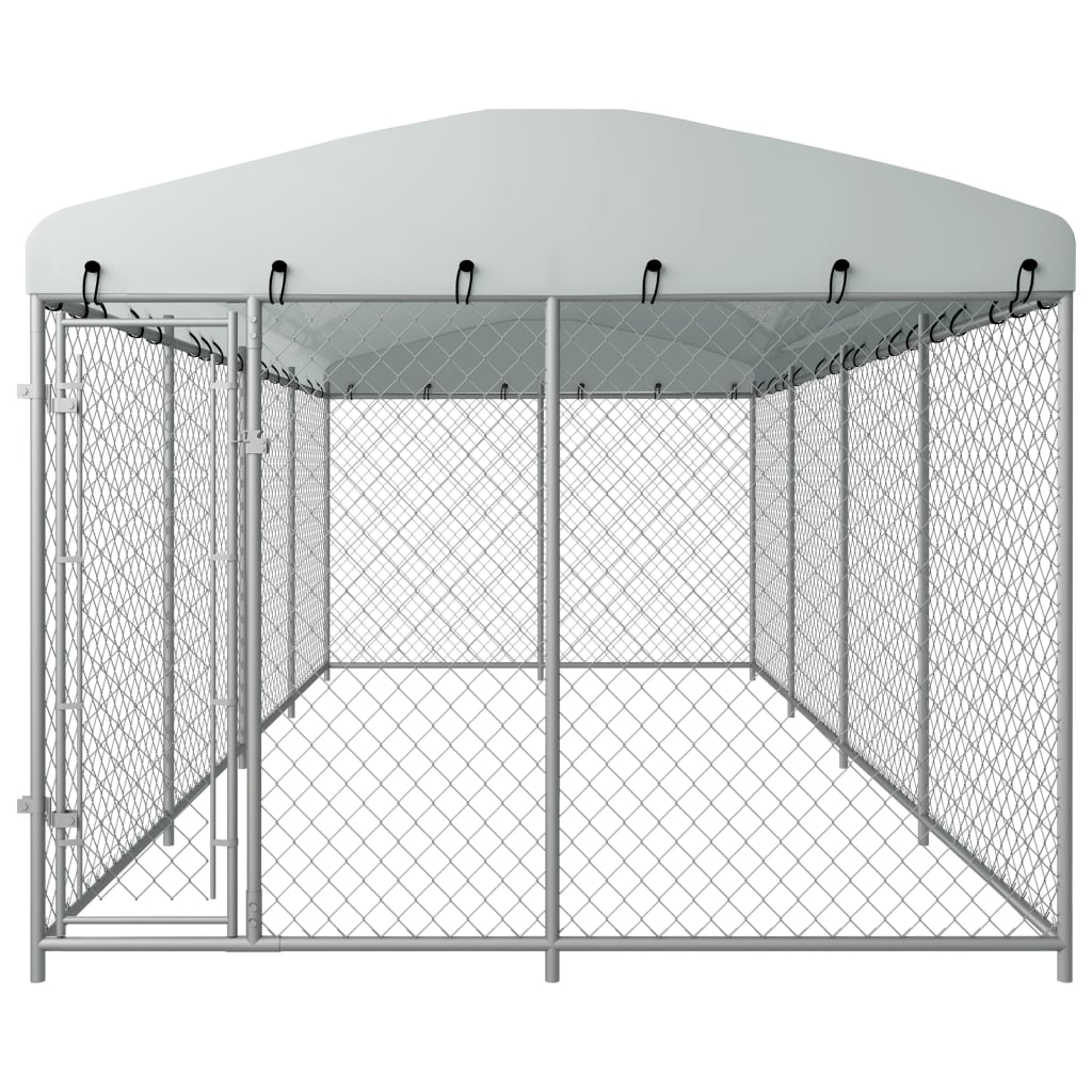 Hondenkennel voor buiten met dak 8x4x2,3 m Hondenkennels & -rennen | Creëer jouw Trendy Thuis | Gratis bezorgd & Retour | Trendy.nl