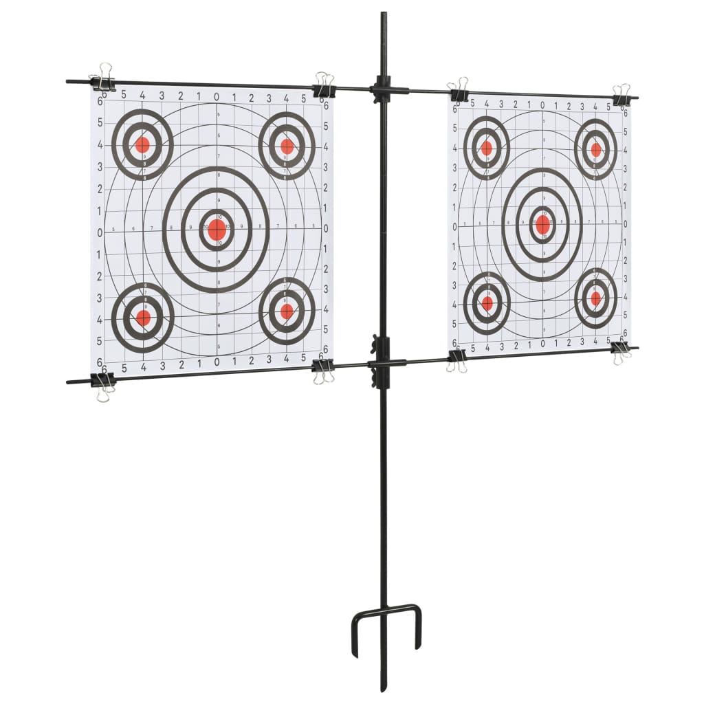 Targetkaartstandaard met schietkaarten 78x76 cm staal Schietsportdoelwitten | Creëer jouw Trendy Thuis | Gratis bezorgd & Retour | Trendy.nl