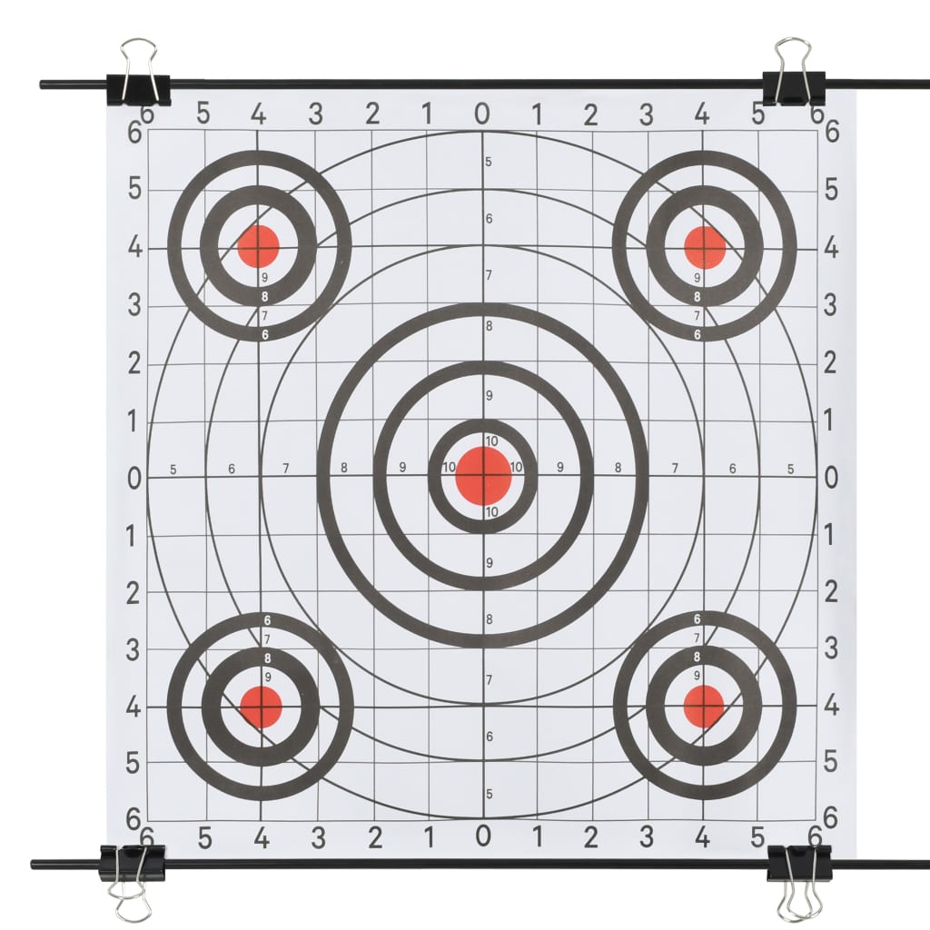 Targetkaartstandaard met schietkaarten 78x76 cm staal