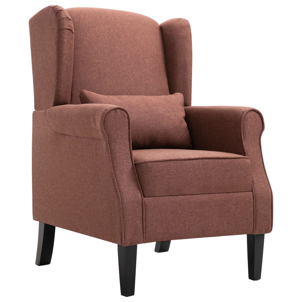 Fauteuil stof bruin