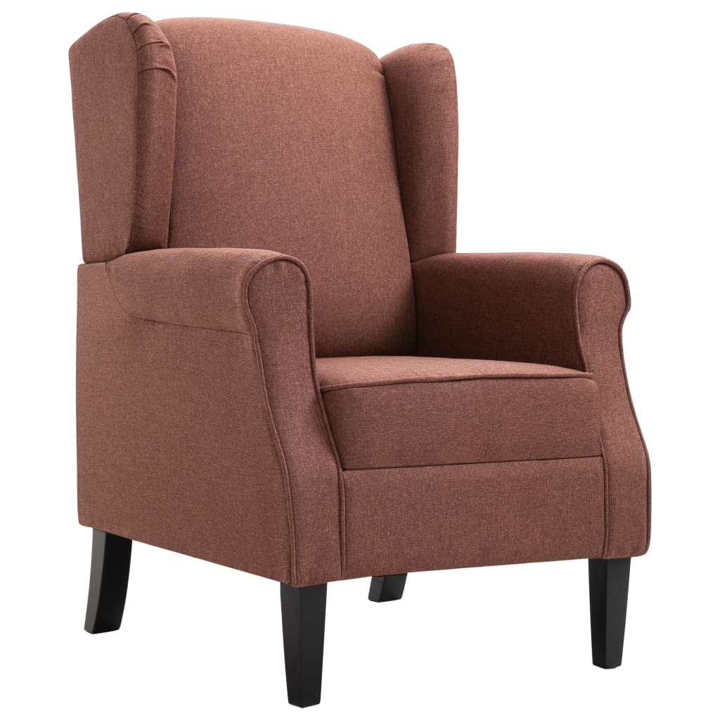 Fauteuil stof bruin