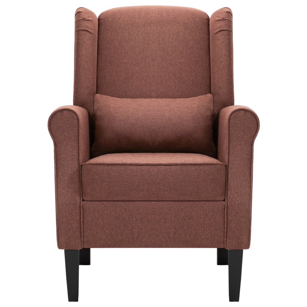 Fauteuil stof bruin