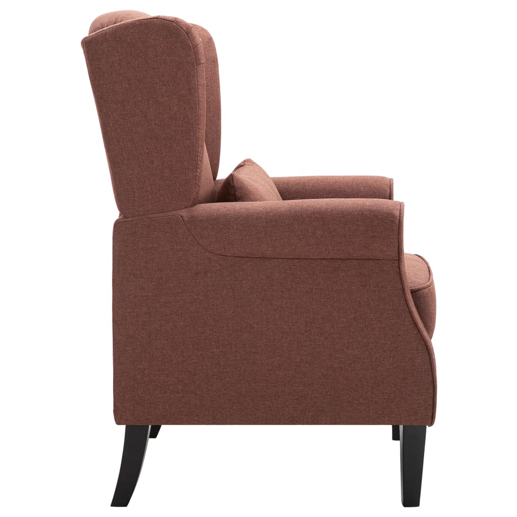 Fauteuil stof bruin