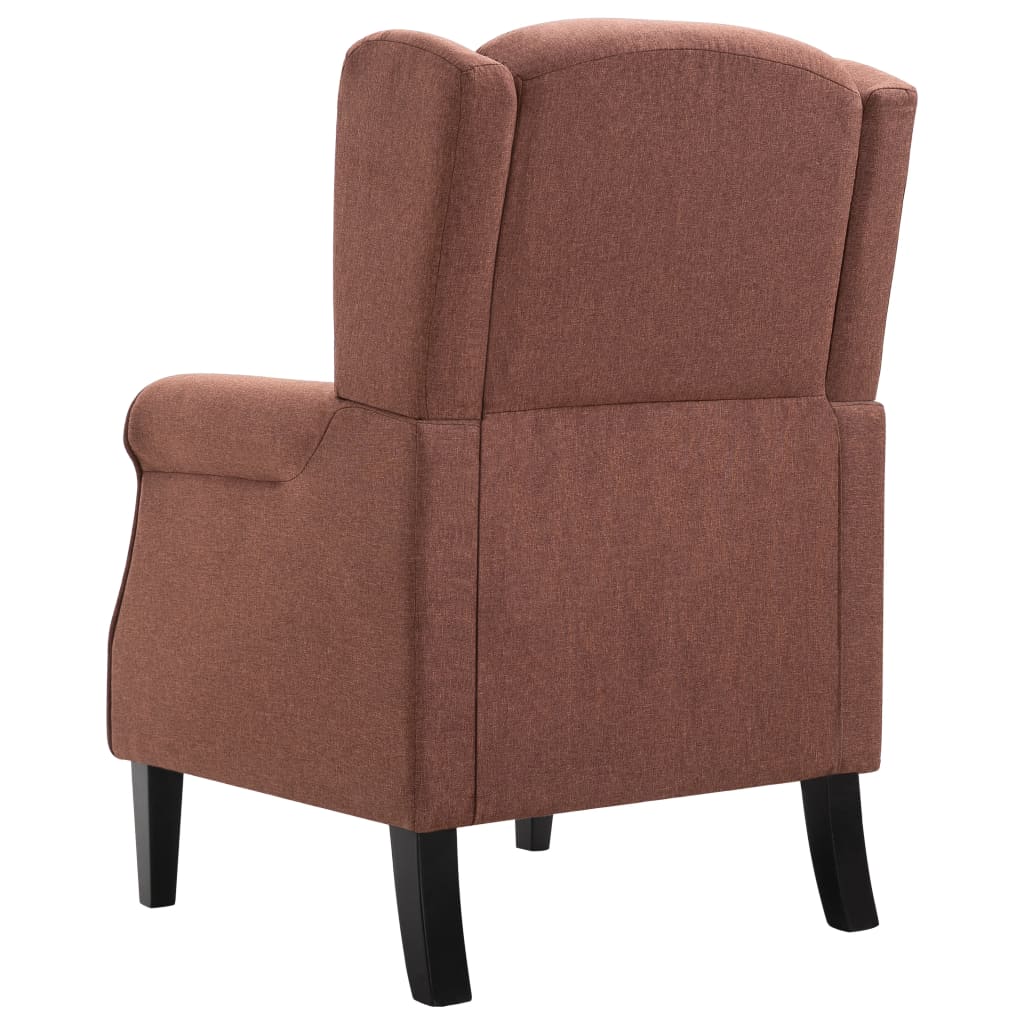 Fauteuil stof bruin