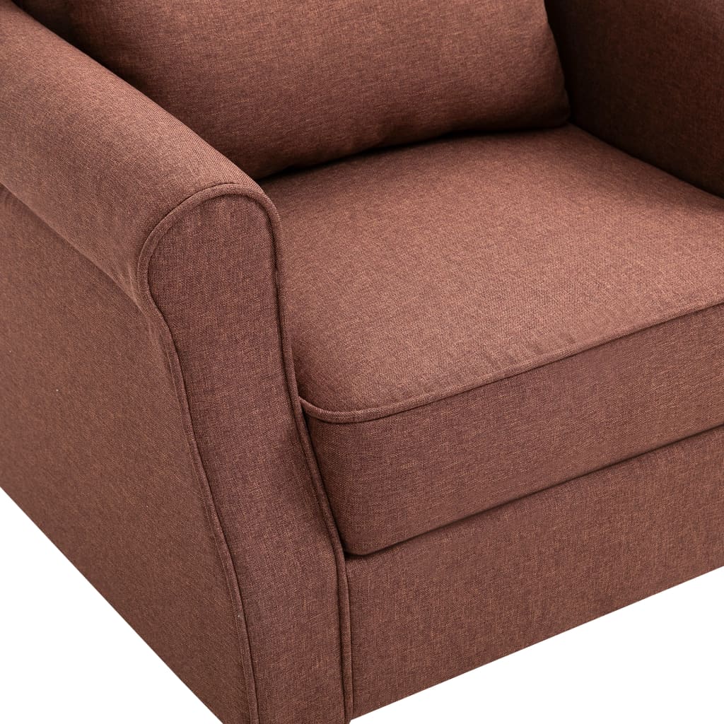 Fauteuil stof bruin