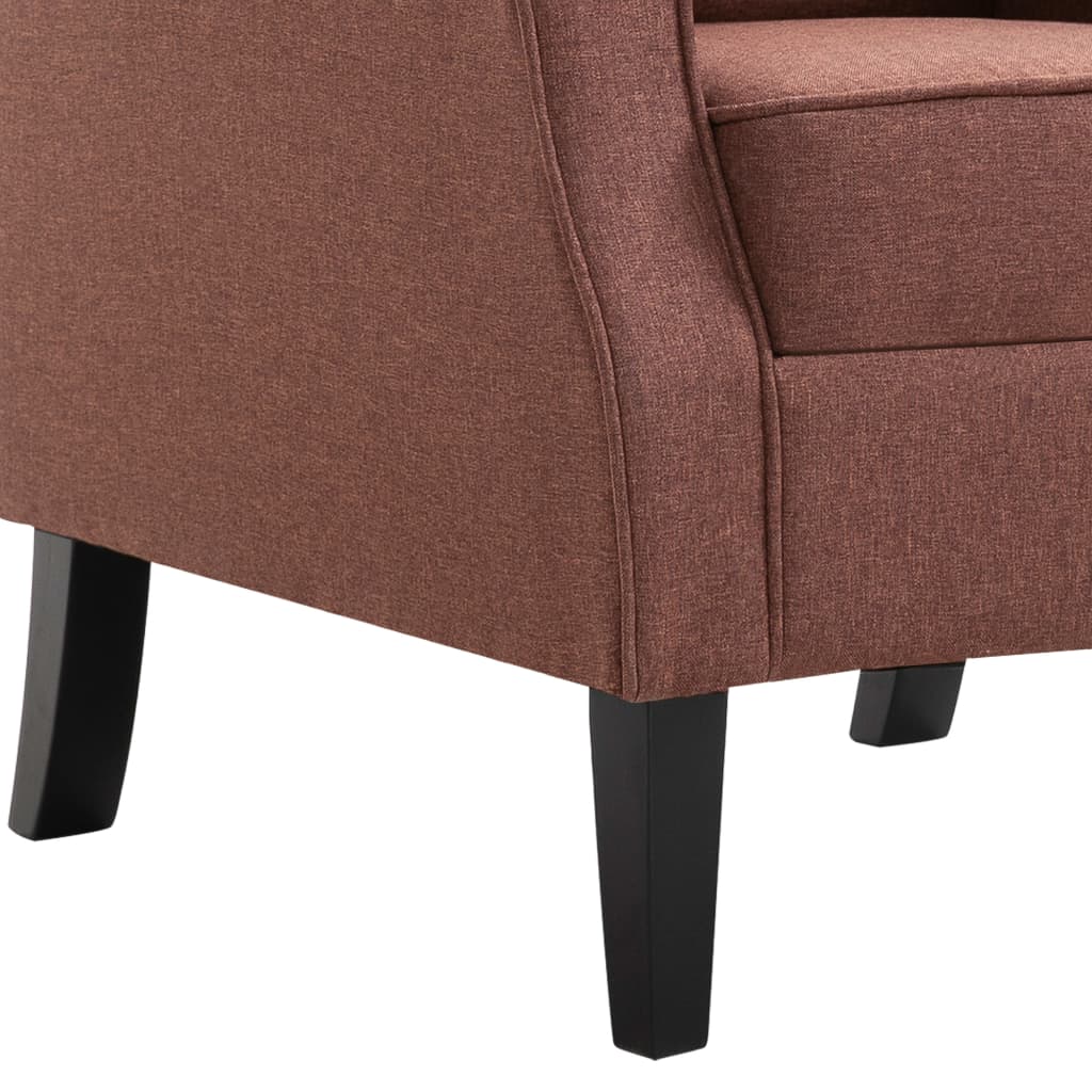 Fauteuil stof bruin