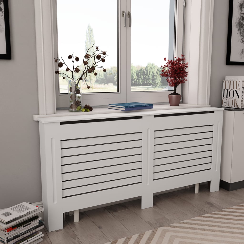 Radiatorombouw 172x19x81,5 cm MDF wit Accessoires voor radiators | Creëer jouw Trendy Thuis | Gratis bezorgd & Retour | Trendy.nl