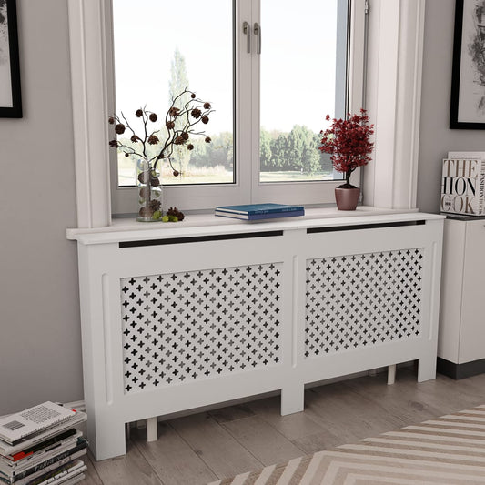 Radiatorombouw 172x19x81,5 cm MDF wit Accessoires voor radiators | Creëer jouw Trendy Thuis | Gratis bezorgd & Retour | Trendy.nl