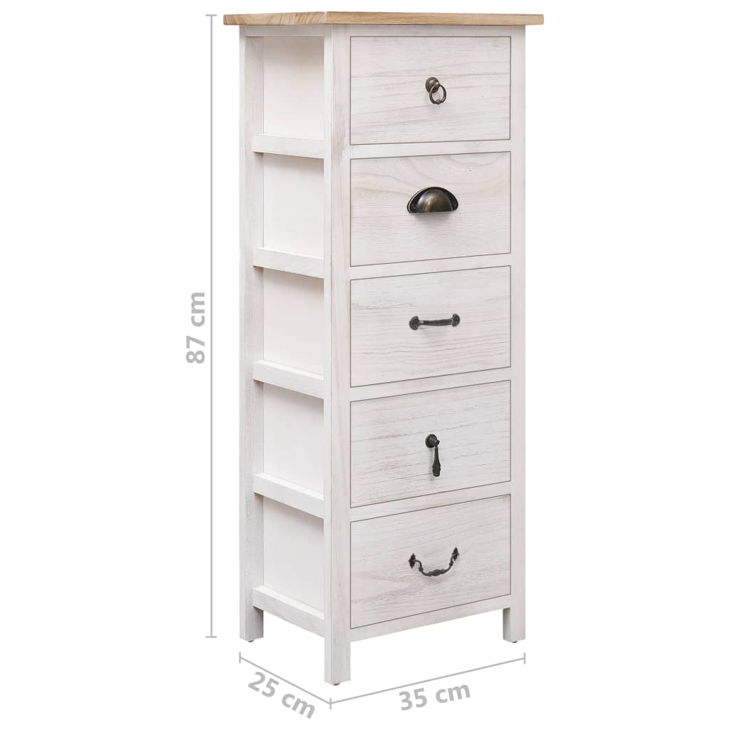 Bijzetkast 35x25x87 cm paulowniahout Commodes & ladekasten | Creëer jouw Trendy Thuis | Gratis bezorgd & Retour | Trendy.nl