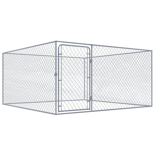 Hondenkennel voor buiten 2x2x1 m gegalvaniseerd staal Hondenkennels & -rennen | Creëer jouw Trendy Thuis | Gratis bezorgd & Retour | Trendy.nl