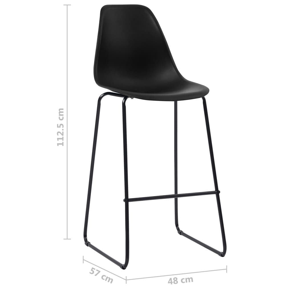 Barstoelen 2 st kunststof zwart Barkrukken | Creëer jouw Trendy Thuis | Gratis bezorgd & Retour | Trendy.nl