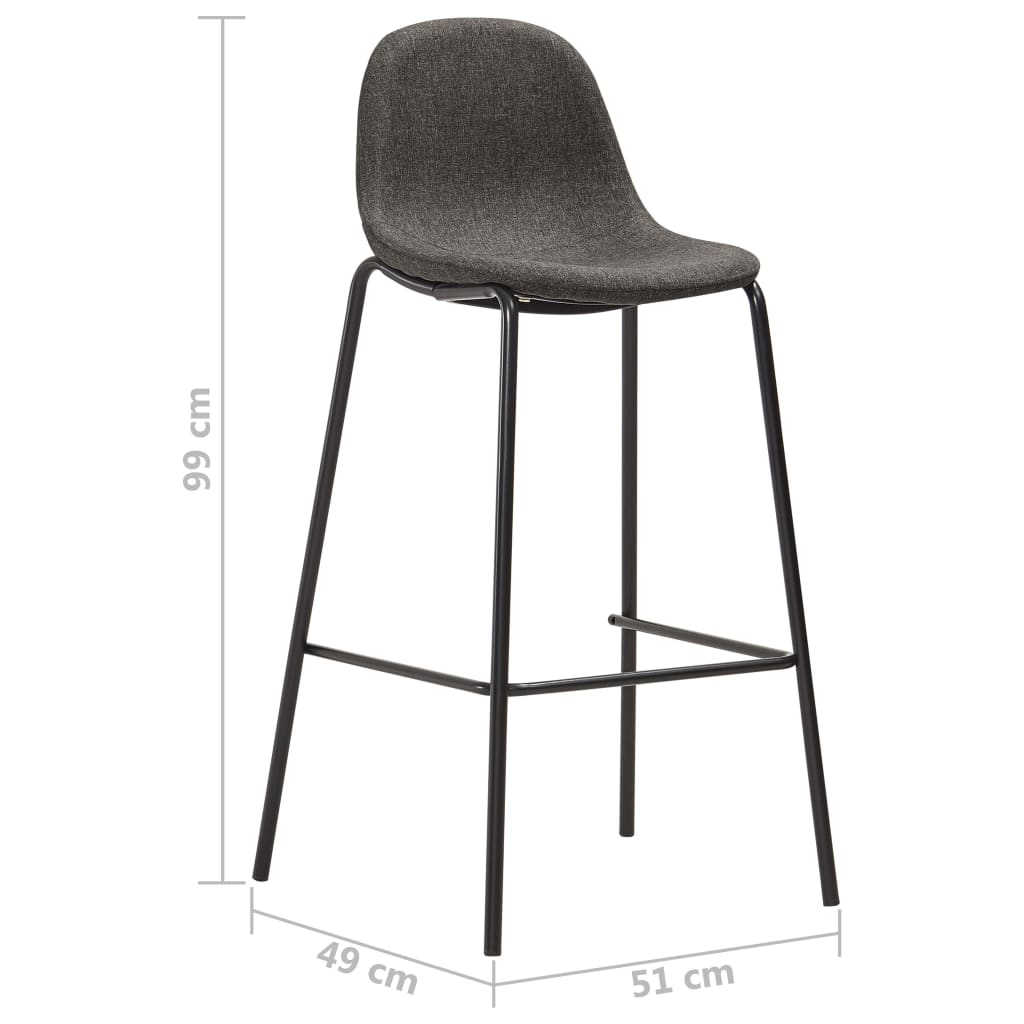 Barstoelen 2 st stof donkergrijs Barkrukken | Creëer jouw Trendy Thuis | Gratis bezorgd & Retour | Trendy.nl