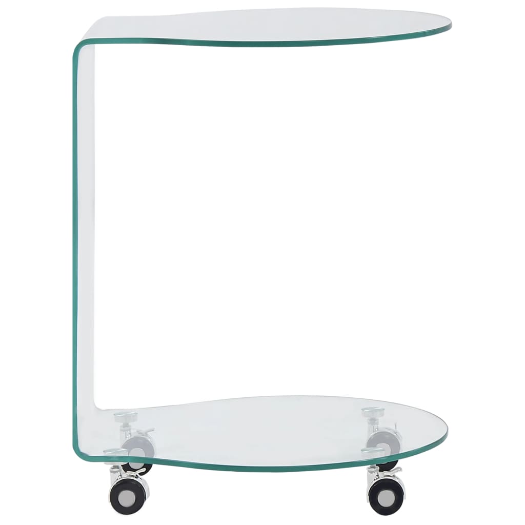 Salontafel 45x40x58 cm gehard glas