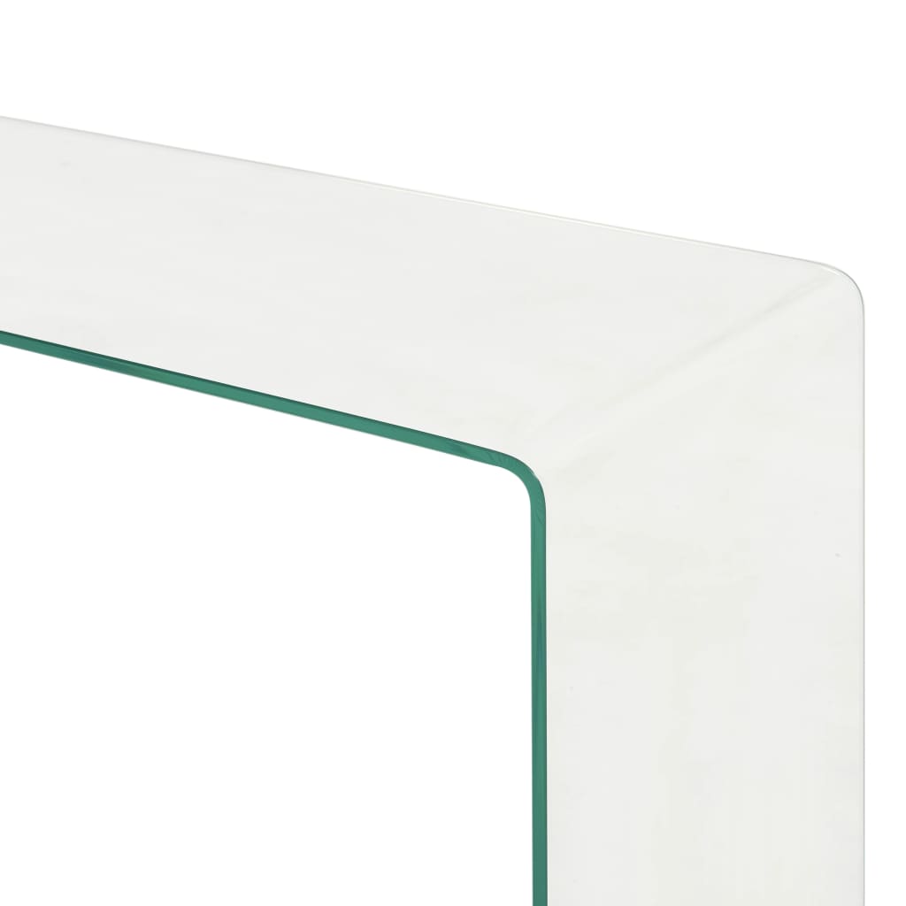 2-delige salontafelset 90x30x20/110x30x40 cm gehard glas