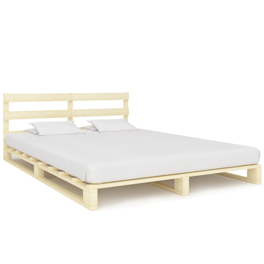 Bedframe pallet massief grenenhout 160x200 cm Bedden & bedframes | Creëer jouw Trendy Thuis | Gratis bezorgd & Retour | Trendy.nl