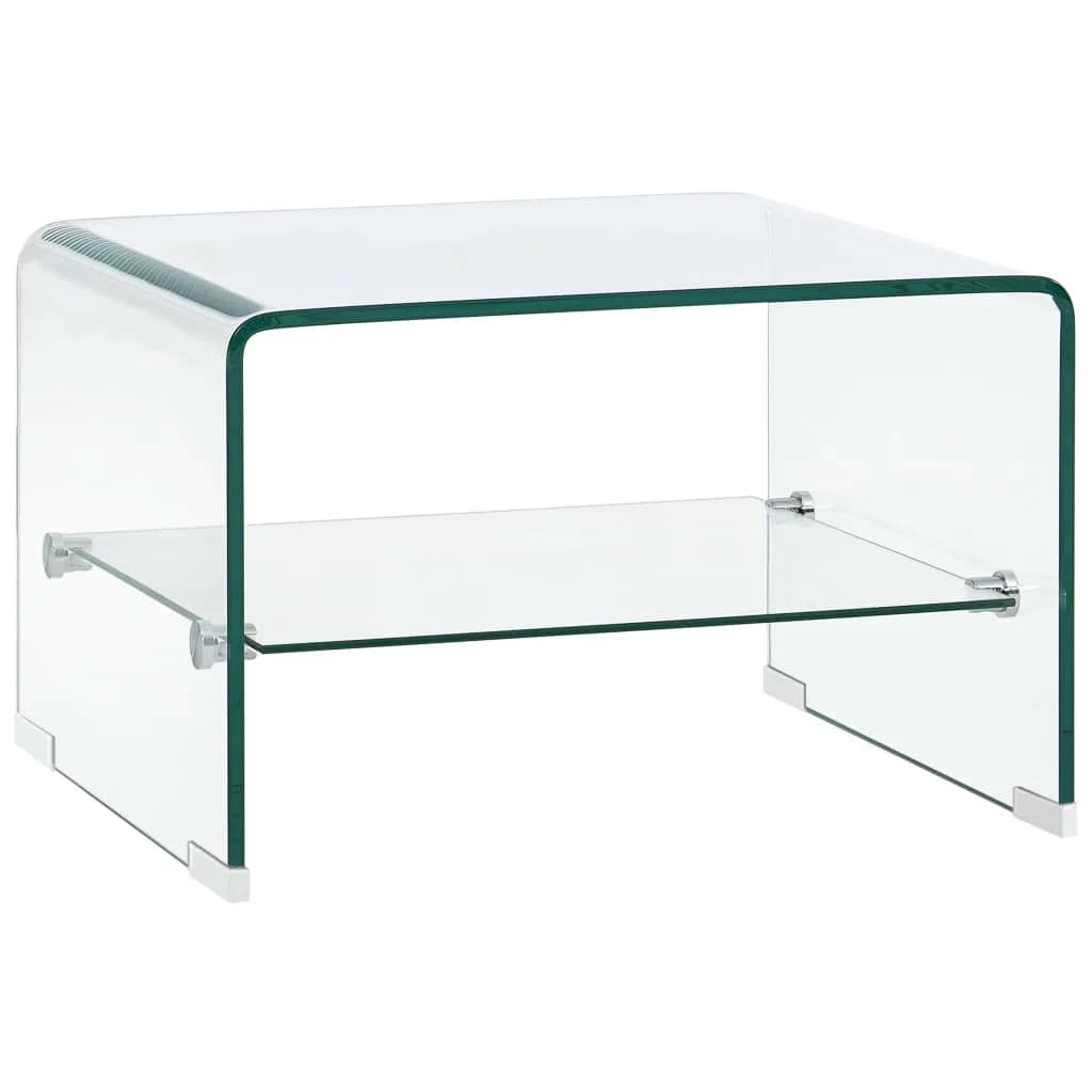 Salontafel 50x45x33 cm gehard glas transparant Salontafels | Creëer jouw Trendy Thuis | Gratis bezorgd & Retour | Trendy.nl