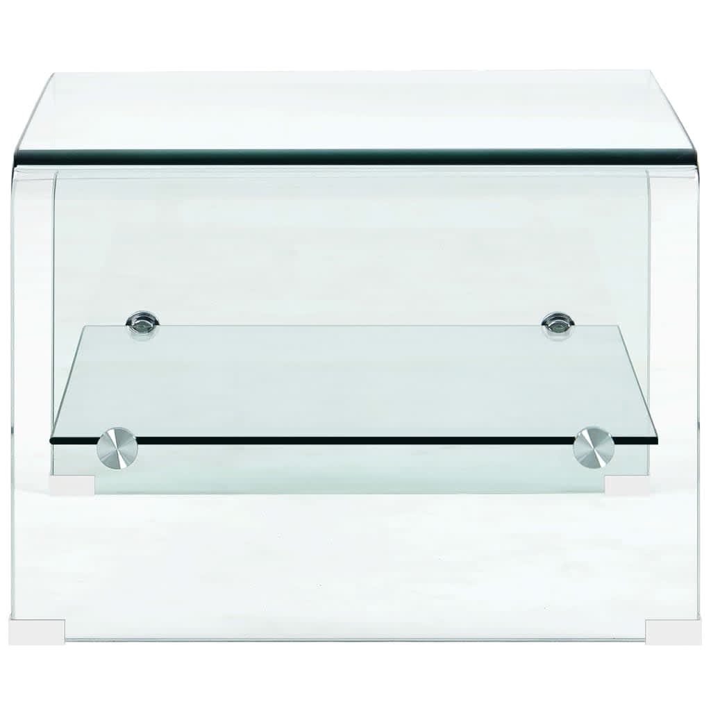 Salontafel 50x45x33 cm gehard glas transparant Salontafels | Creëer jouw Trendy Thuis | Gratis bezorgd & Retour | Trendy.nl