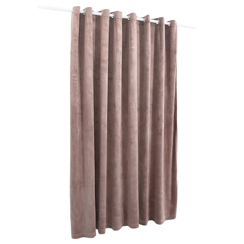 Gordijn verduisterend met ringen 290x245 cm fluweel antiekroze Gordijnen & vitrages | Creëer jouw Trendy Thuis | Gratis bezorgd & Retour | Trendy.nl