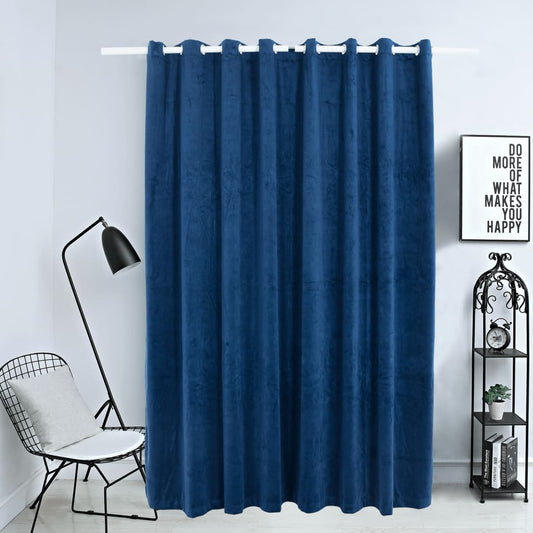 Gordijn verduisterend met ringen 290x245 cm fluweel blauw Gordijnen & vitrages | Creëer jouw Trendy Thuis | Gratis bezorgd & Retour | Trendy.nl