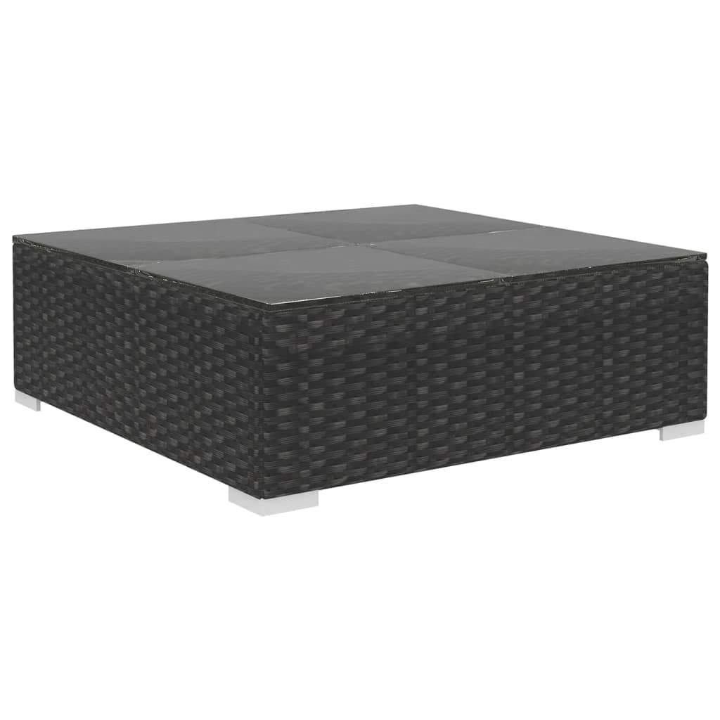 6-delige Loungeset met kussens poly rattan zwart Tuinsets | Creëer jouw Trendy Thuis | Gratis bezorgd & Retour | Trendy.nl